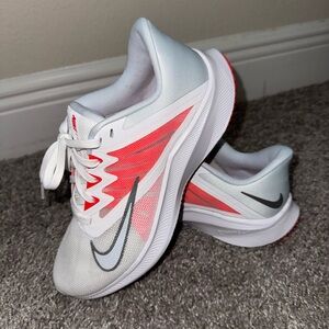 Nike White and Pink Athletic Sneakers